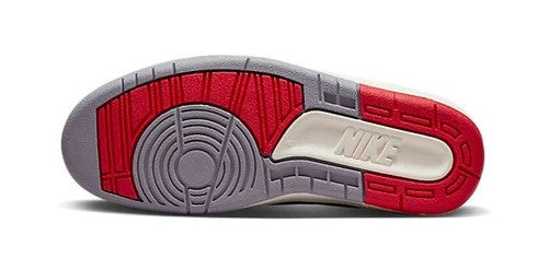 Big Kid's Jordan 2 Retro Black/Cement Grey-Fire Red (DQ8562 001)