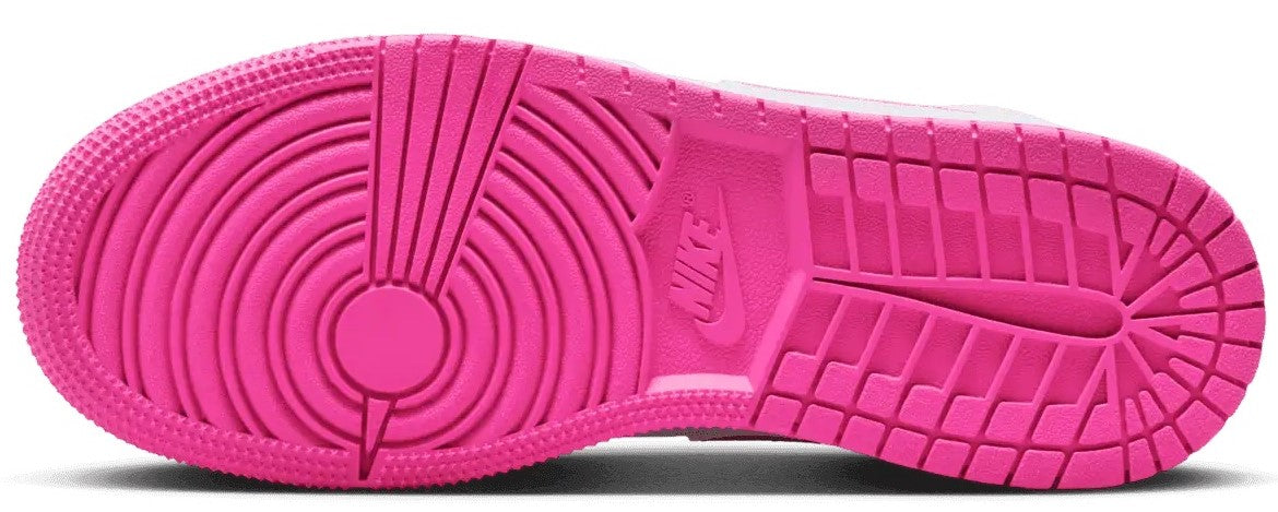 Big Kid's Jordan 1 Mid Iris Whisper/Fire Pink-White