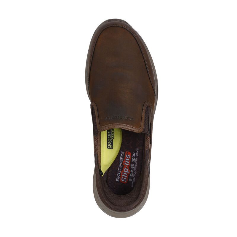 Skechers Mens Slip-Ins Shoe Slade Cooper Dark Brown