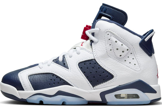 Big Kid's Jordan 6 Retro "Olympic" White/Varsity Red (384665 164)