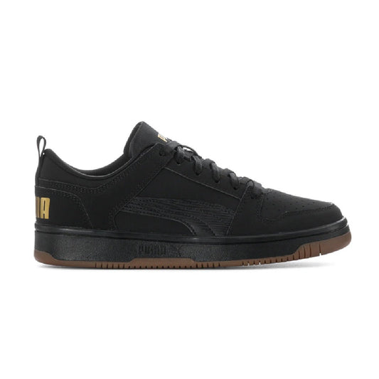 Big Kid's Puma Rebound Layup Lo NBK JR Puma Black-Puma Black-Gold (391772 03)
