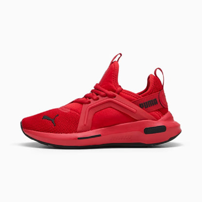 Big Kid's Puma Softride Enzo 5 Jr For All Time Red-Puma Black (401510 02)