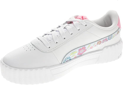 Big Kid's Puma Carina 3.0 Flower Power JR Puma White-Icy Blue (403112 01)