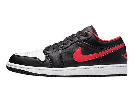 Men's Jordan 1 Low "white Toe" Black/fire Red-white (553558 063) Sneakers - Premium Brand Shoes for Men and Women