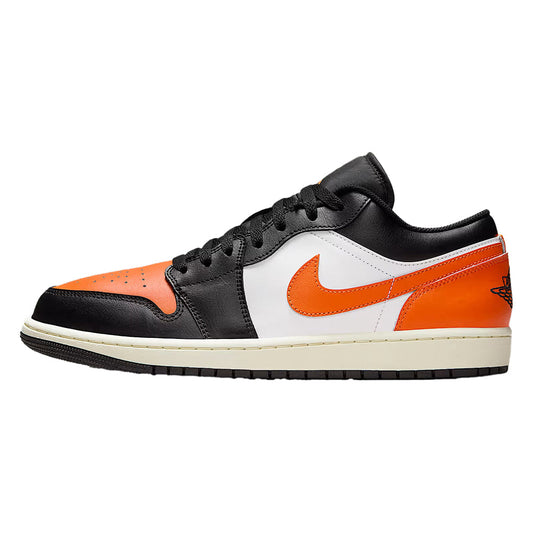 Men's Jordan 1 Low Black/starfish-white-sail (553558 081) Sneakers - Premium Brand Shoes for Men and Women