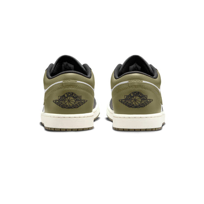 Men's Jordan 1 Low Black/white-medium Olive (553558 092) Sneakers - Premium Brand Shoes for Men and Women