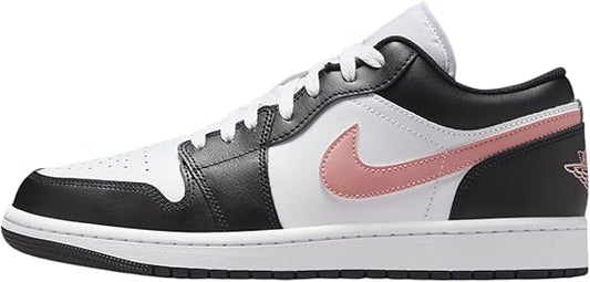 Men's Jordan 1 Low White/rust Pink-black (553558 165) Sneakers - Premium Brand Shoes for Men and Women