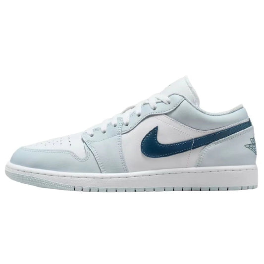 Men's Jordan 1 Low Aura/squadron Blue-white (553558 400) Sneakers - Premium Brand Shoes for Men and Women