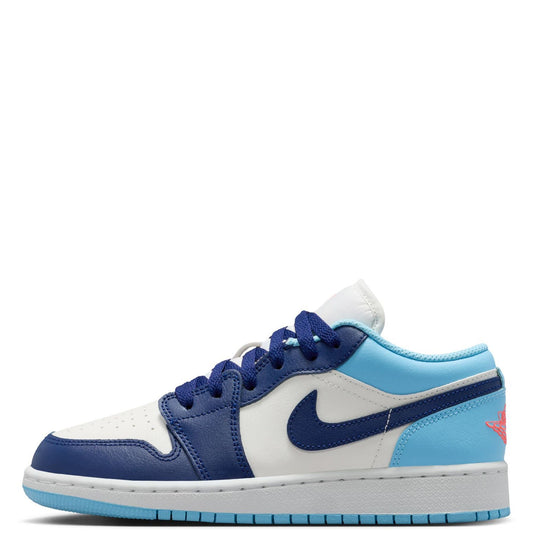 Big Kid's Jordan 1 Low Sail/Blue Void-Blue Chill (553560 149)