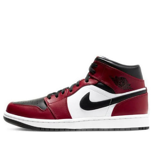 Men's Jordan 1 Mid Black/black-gym Red (554724 069) Sneakers - Premium Brand Shoes for Men and Women