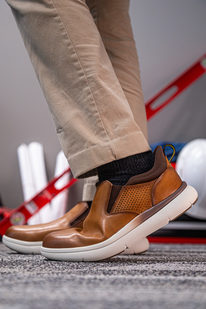 Fleet Work Comp Toe Slip on Sneakers - Premium Brand Shoes for Men and Women