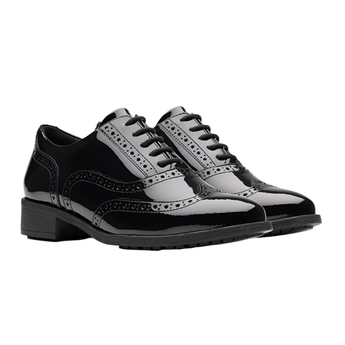 Clarks Womens Shoe Havisham Oak Black Patent