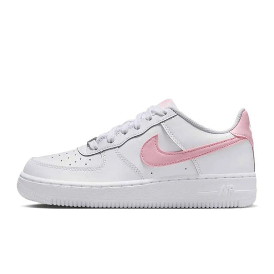 Big Kid's Nike Air Force 1 White/Med Soft Pink-White (CT3839 115)
