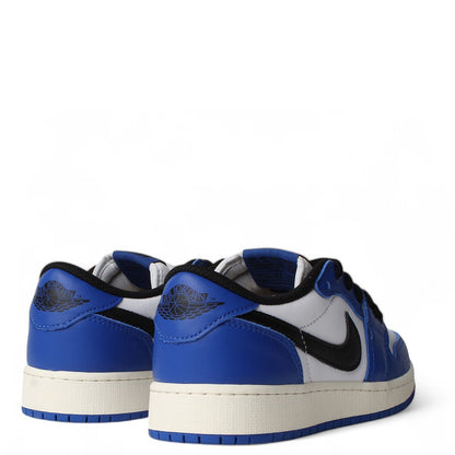 Big Kid's Jordan 1 Retro Low OG White/Black-Game Royal-Sail (CZ0858 140)