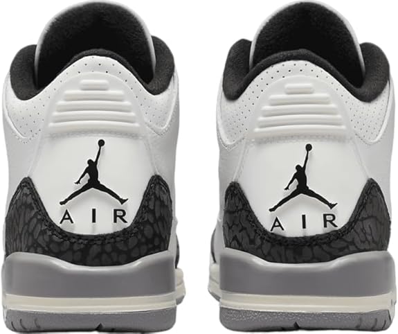 Big Kid's Jordan 3 Retro "Cement Grey" Summit Wht/Fire Red (DM0967 106)