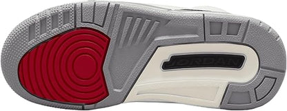 Big Kid's Jordan 3 Retro "Cement Grey" Summit Wht/Fire Red (DM0967 106)