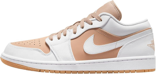 Men's Jordan 1 Low White/white-hemp-gum Yellow (dn6999 100) Sneakers - Premium Brand Shoes for Men and Women