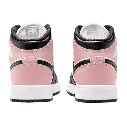 Big Kid's Jordan 1 Mid White/Black-Rust Pink (DQ8423 100)