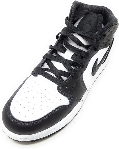 Big Kid's Jordan 1 Mid SE "Panda Elephant" Off Noir/Blk-Wht (FB9909 001)