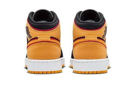 Big Kid's Air Jordan 1 Mid SE Black/Vivid Orange (FJ4924 008)