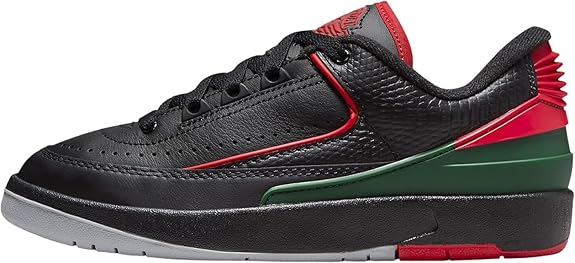 Big Kid's Jordan 2 Retro "Christmas" Blk/Fire Red-Fir-Cement Grey (FJ6869 006)
