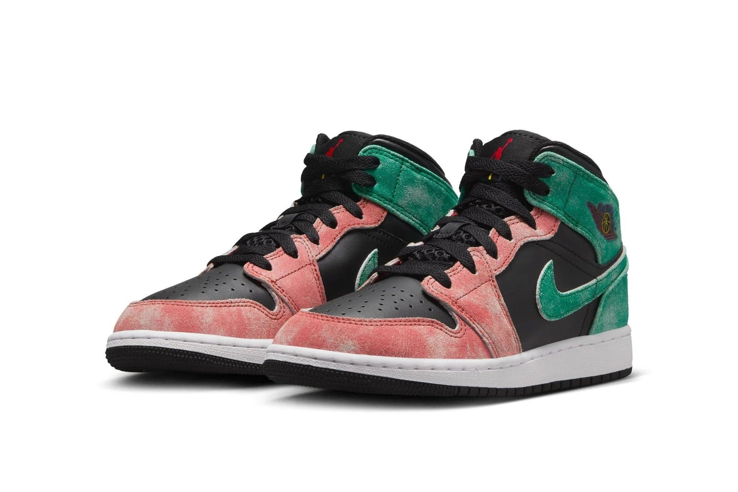 Big Kid's Jordan 1 Mid SE "MJ's Playground" Blk/Grn-Dune Rd (FQ1292 003)