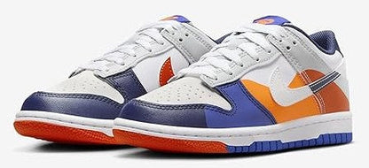 Big Kid's Nike Dunk Low SE White/White-Light Silver (FQ7674 100)