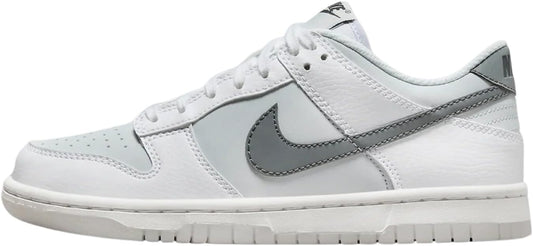 Big Kid's Nike Dunk Low White/Smoke Grey-Pure Platinum (FV0365 100)