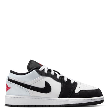 Big Kid's Jordan 1 Low SE White/Fire Red-Black (HF3188 106)