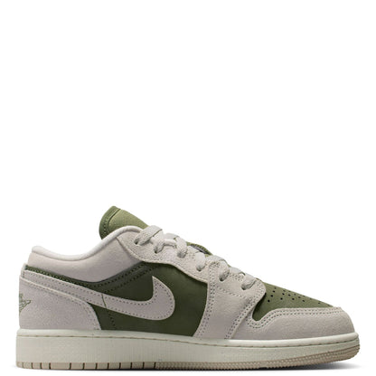 Big Kid's Jordan 1 Low SE Medium Olive/LT Orewood Brn (HV4396 201)
