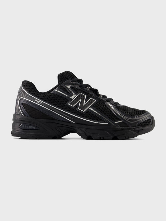 New Balance 740 Sneakers | Black/Silver Metallic